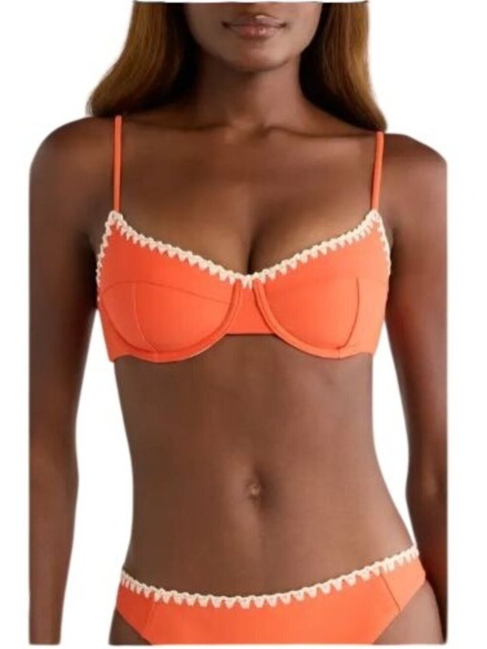 NWT Ramy Brook Emmeline Bikini Top Vivid Orange Size Medium